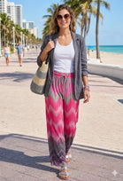 ZIG-ZAG PRINT PLEATED TROUSERS (MIXED COLOUR PACK)