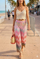 ZIG-ZAG PRINT PLEATED TROUSERS (MIXED COLOUR PACK)