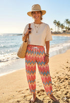ZIG ZAG PRINT BARREL JOGGERS