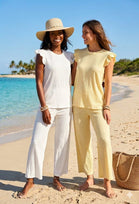 FRILL SLEEVE PLEATED SET