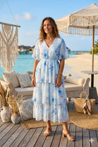 FLORAL TIERED MAXI