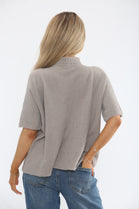 HIGHNECK PLAIN KNIT JUMPER (15368561033600)