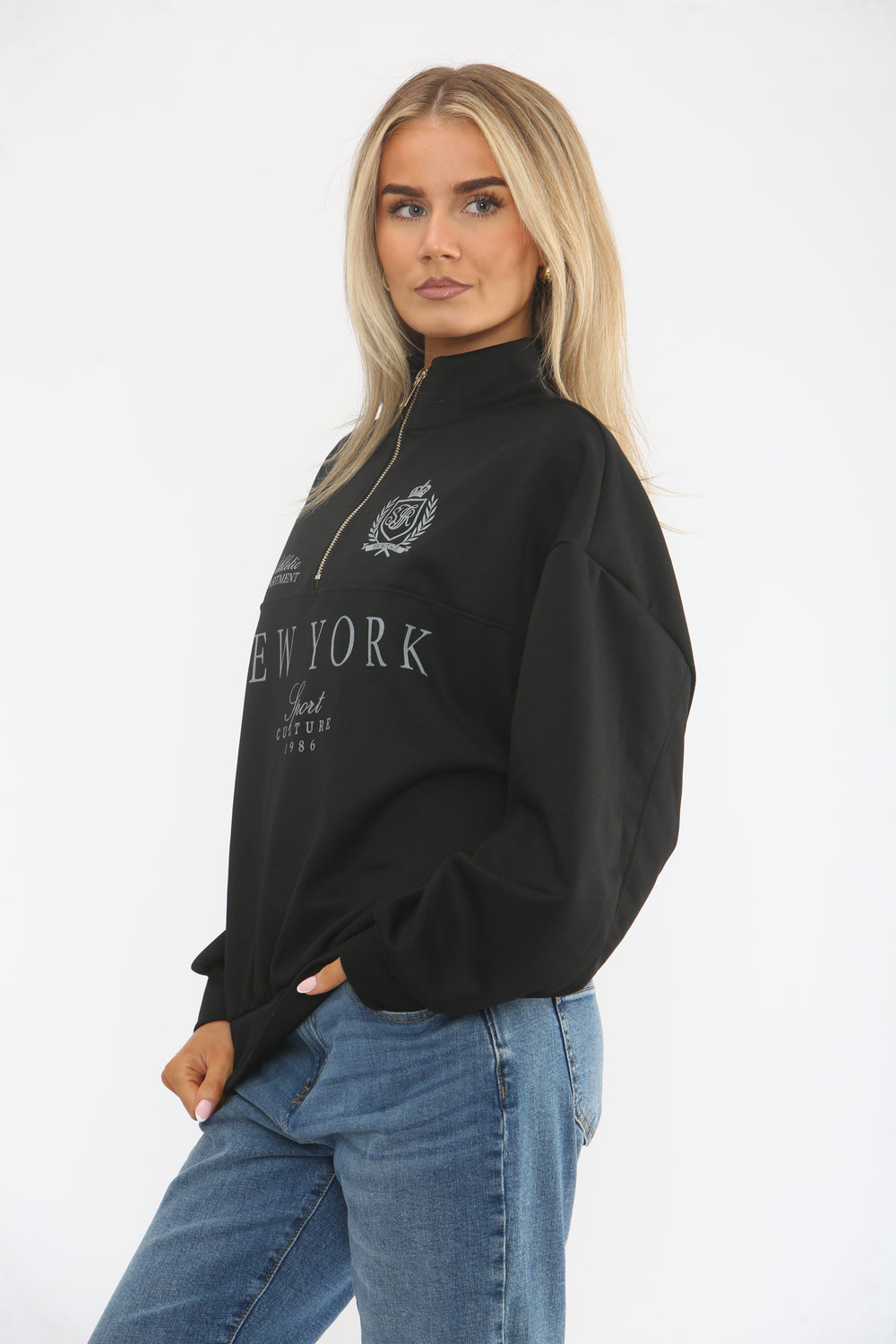 HALF ZIP NWEYORK SWEAT (15364358701440)