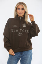 HALF ZIP NWEYORK SWEAT (15364360929664)