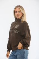 HALF ZIP NWEYORK SWEAT (15364360929664)