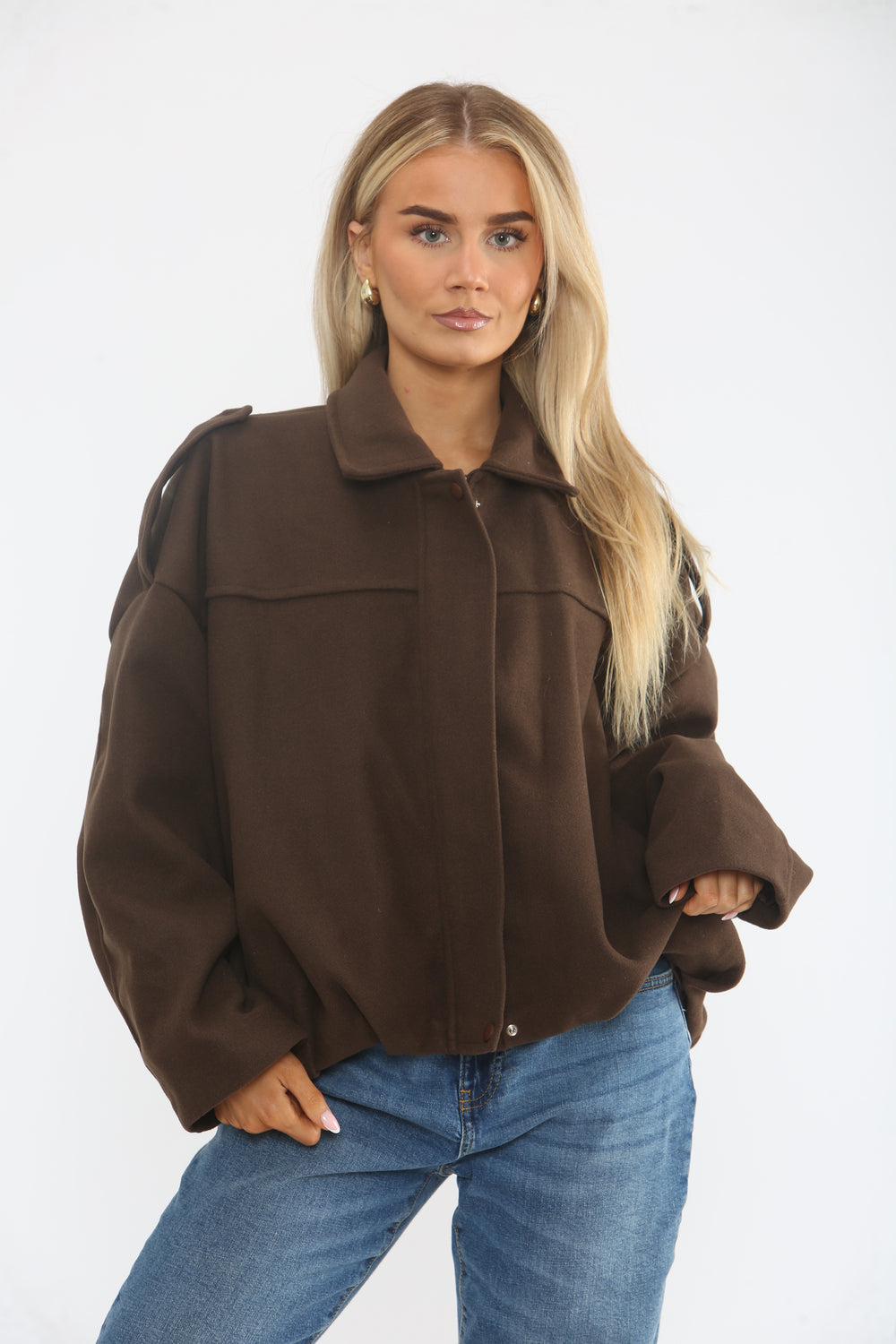 COLLARED BOXY ZIP-UP JACKET (15368301150592)