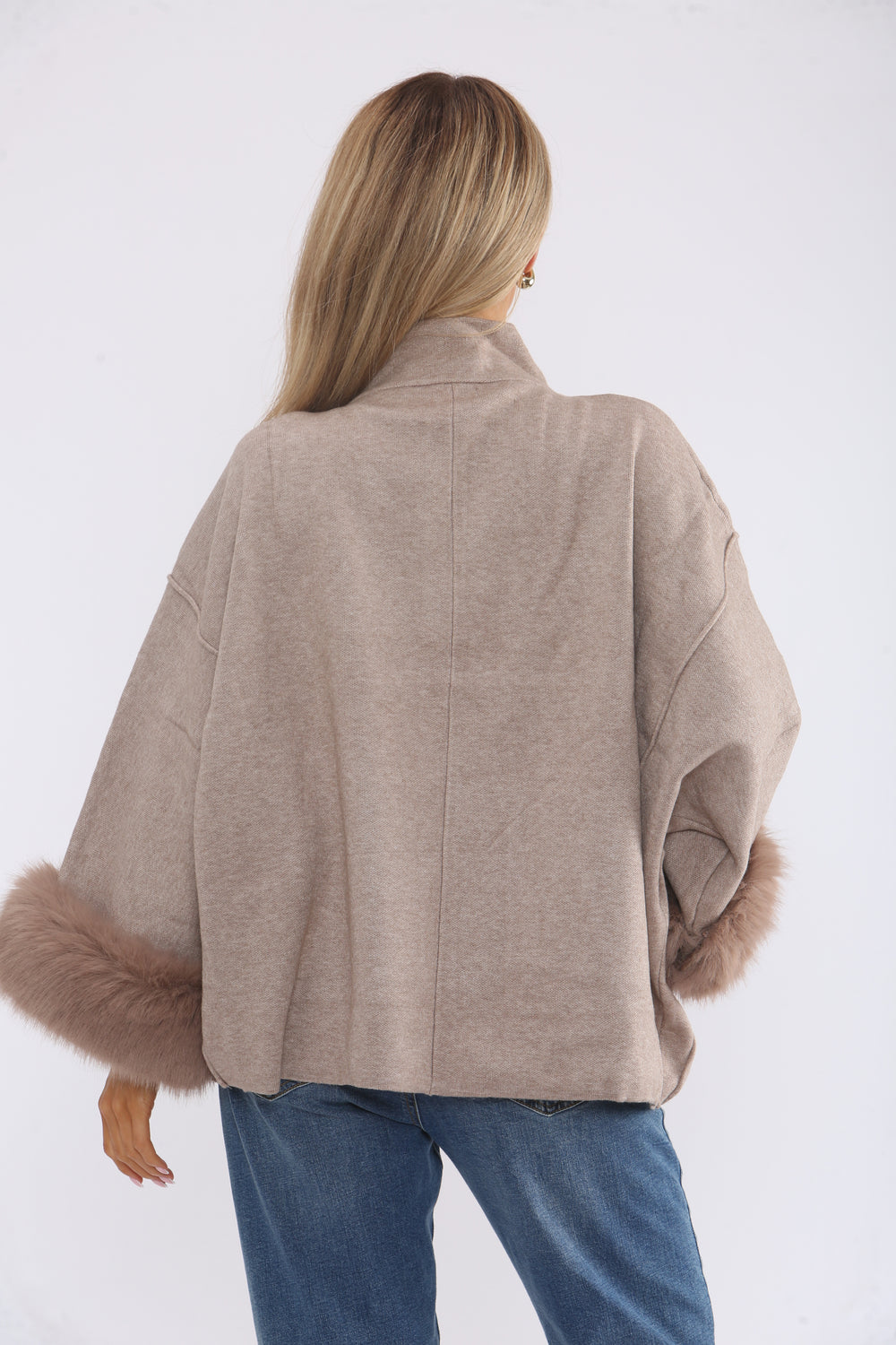 ZIP-UP JACKET WITH FURR CUFFS (15368128332160)