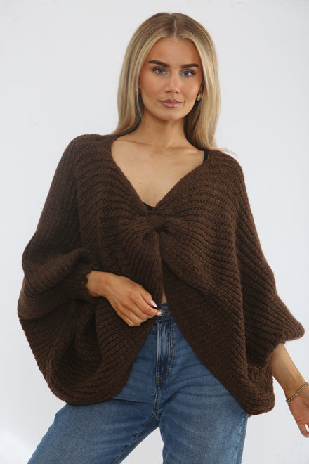 CHUNKY KNOT KNITTED CARDIGAN (15368217624960)