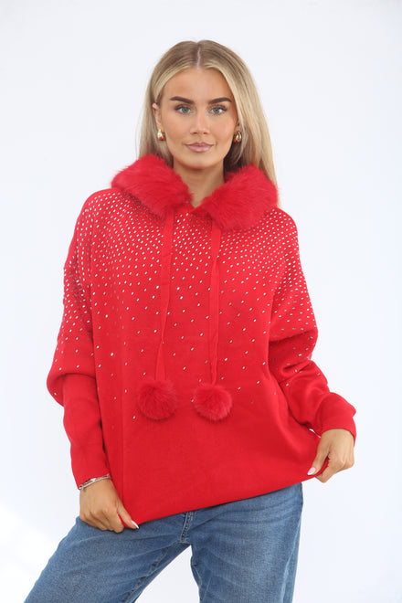 SEQUIN FURR HOODIE (15364441604480)