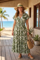 LEAF PRINT BUTTON MAXI(MIXED COLOUR PACK)