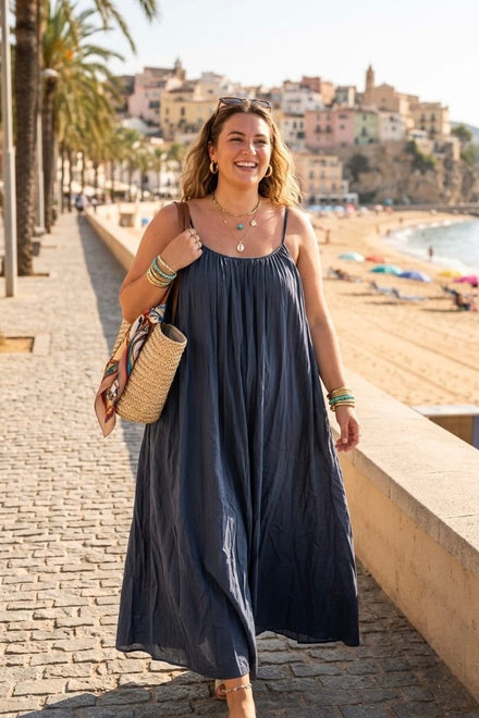 COTTON CAMI BEACH MAXI