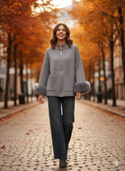 ZIP-UP JACKET WITH FURR CUFFS (15368131379584)