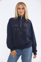 HALF ZIP NWEYORK SWEAT (15364361683328)
