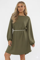 PEARL BELTED GLITTER DRESS (15361199243648)