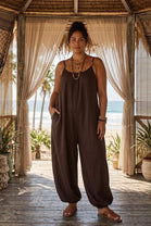 BEADS CAMI HAREM OVERSIZED JUMPSUIT