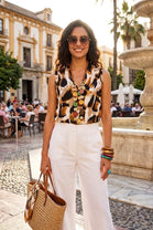 ANIMAL PRINT NECKLACE TOP