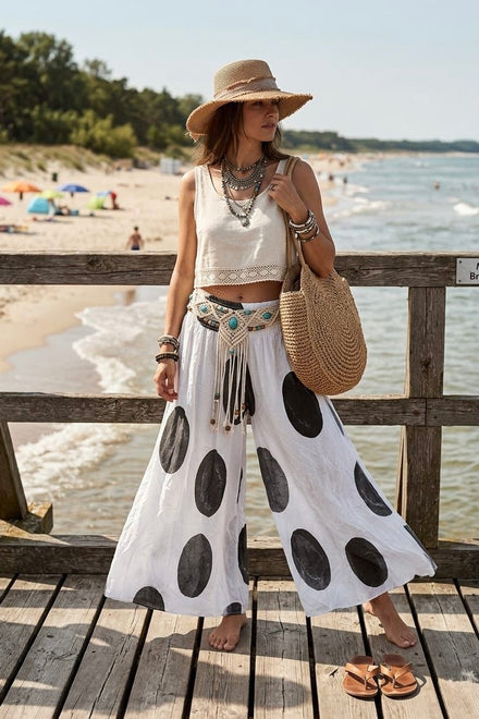 WIDE LEG BOHO TROUSER