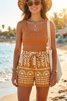 PRINTED HIGH WAISTED BEACH SHORTS(MIXED COLOUR PACK)