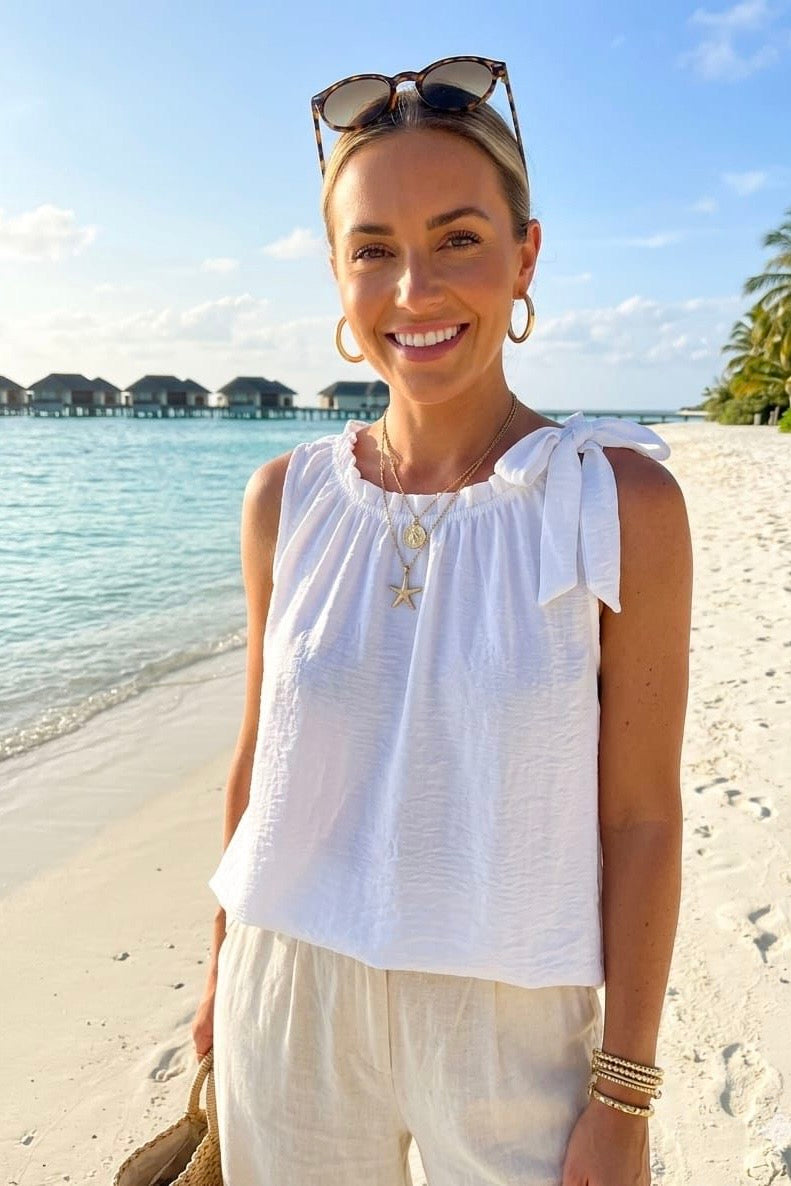 ONE SHOULDER TIE TOP
