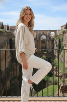 STRIPES SLEEVE SWEATSHIRT