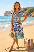 PRINTED BUTTON DOWN DRESS(MIXED COLOUR PACK)