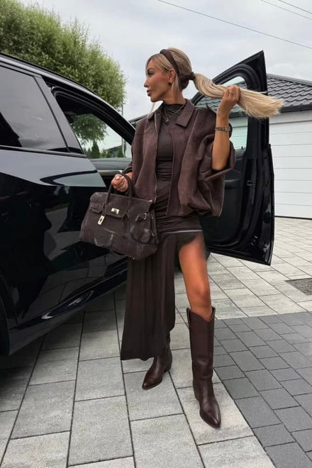 OVERSIZED SUEDE JACKET (15316666712448) (15350034301312)