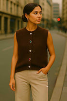 MULTI BUTTON DETAIL KNIT WAIST COAT (15339323392384)