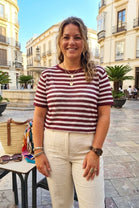 STRIPE FINE KNIT TOP