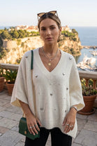 HEART STUDED KNITTED TANK TOP