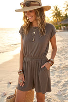 JERSEY GATHERED PLAYSUIT