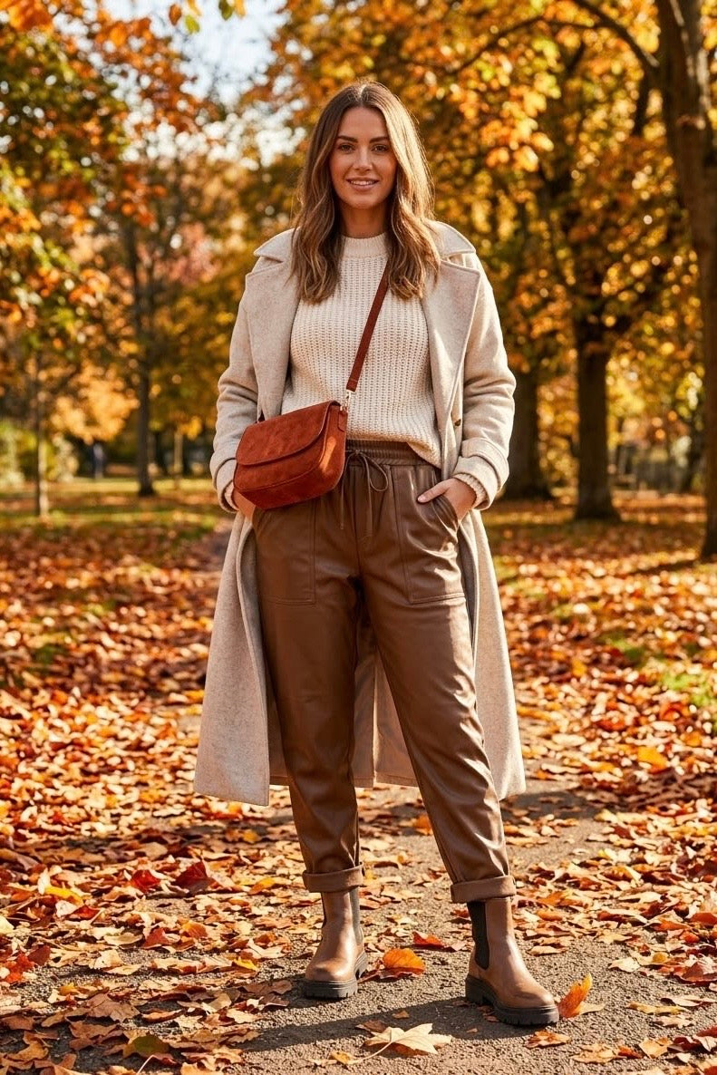 PU DRAWSTRING TROUSER