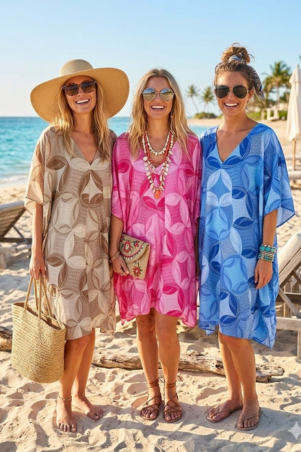 TILE PRINT SILK COVER UP ( MIX COLOUR PACK )