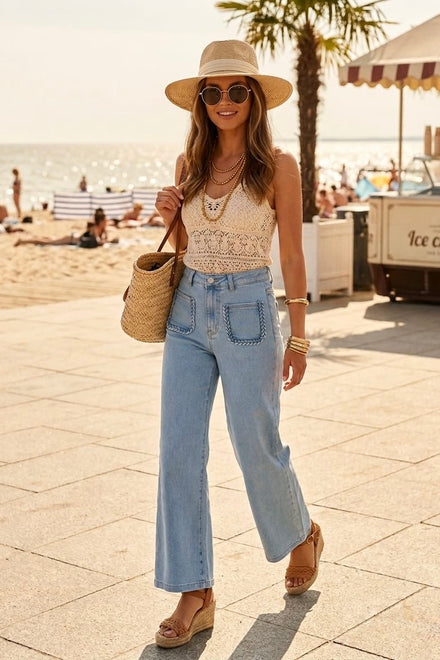 ROPE POCKET DENIM JEANS