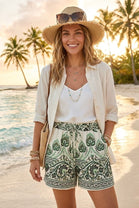 PAISLEY PRINT DRAWSTRING SHORTS(MIXED COLOUR PACK)