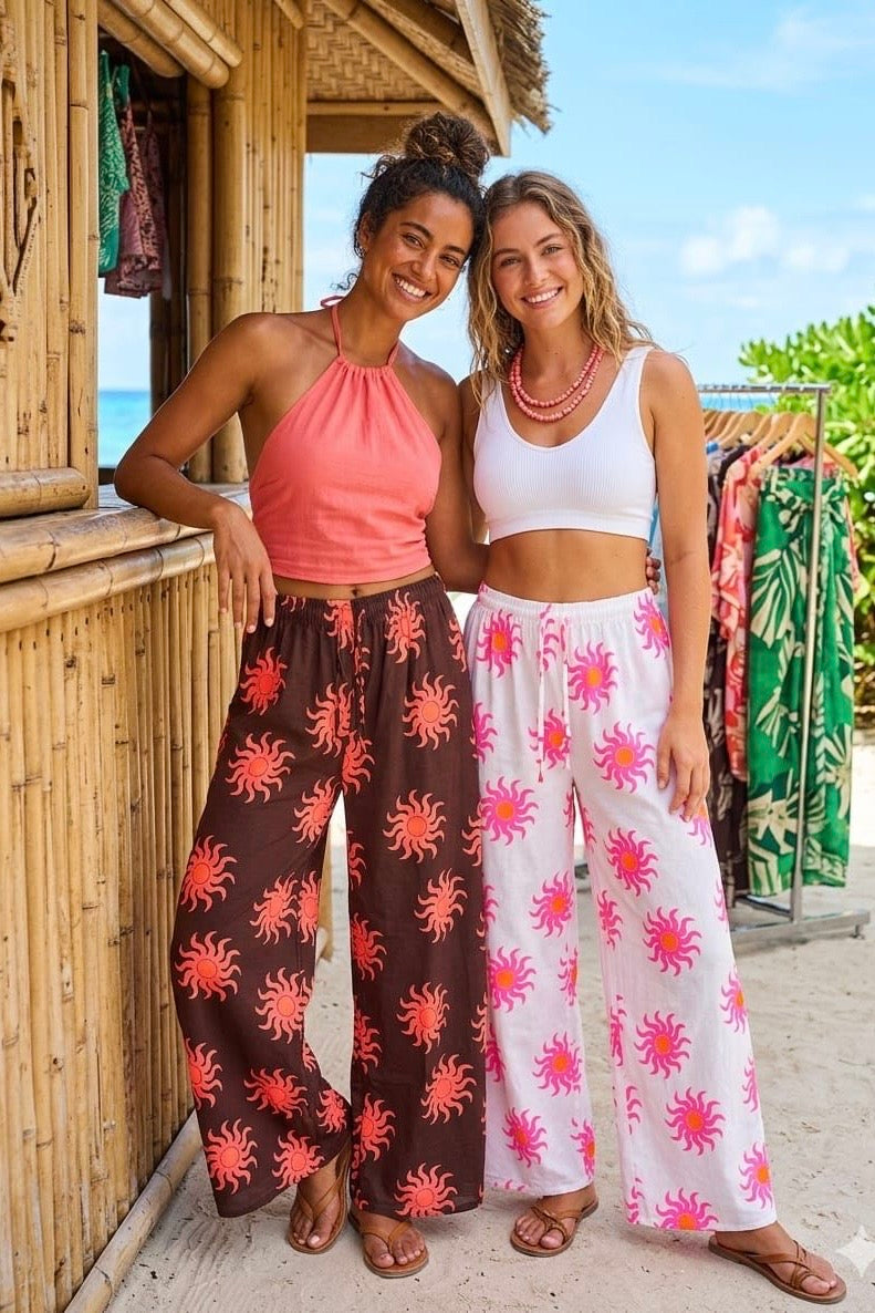 TEXTURED SUN PRINT TROUSER(MIXED COLOUR PACK)