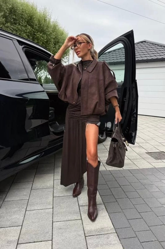 OVERSIZED SUEDE JACKET (15316666712448) (15350034301312)