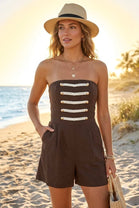 MILITARY STYLE BUTTON DETAIL PLAYSUIT