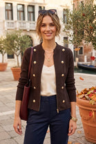 GOLD BUTTON KNIT JACKET
