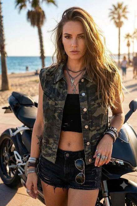 ARMY PRINT WAIST COAT