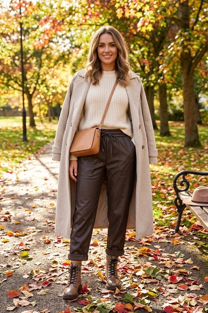 PU DRAWSTRING TROUSER