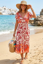 PRINTED BUTTON DOWN DRESS(MIXED COLOUR PACK)