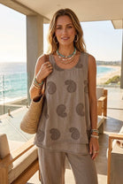 EMBROIDERY PAISLEY PRINT TOP