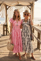 FLORAL BUTTON DETAIL MAXI(MIXED COLOUR PACK)