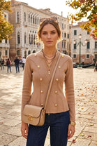 GOLD BUTTON KNIT JACKET