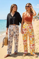 ZODIAC PRINT WIDE LEG TROUSER(MIXED COLOUR PACK)