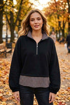 HALF-ZIP LAYERED 2-IN-1 SWEATSHIRT