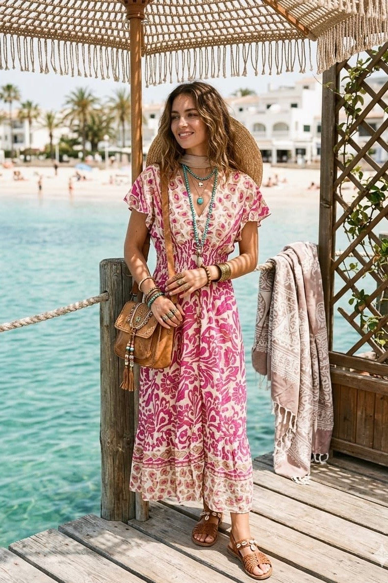 PRINTED BUTTON DOWN MAXI(MIXED COLOUR PACK)