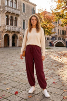 CORDUROY HAREM DRAWSTRING TROUSER