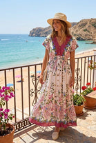 FLORAL VNECK BUTTON DRESS ( MIX COLOUR PACK )