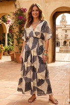 SMOCKED WAIST SURPLICE MAXI(MIXED COLOUR PACK)